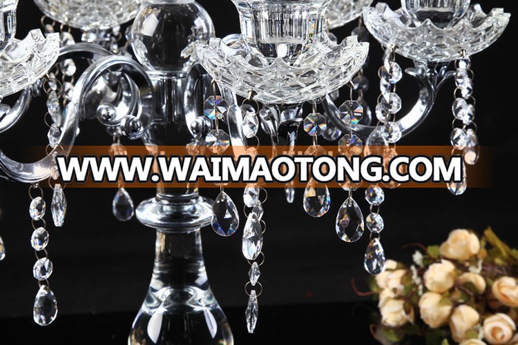 beautiful 7 arms crystal candelabra lampshade for wedding centerpiece decoration