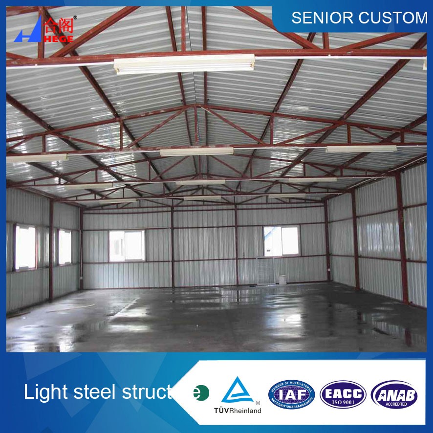 Large span prefabricated light steel structure shed / warehouse / plant