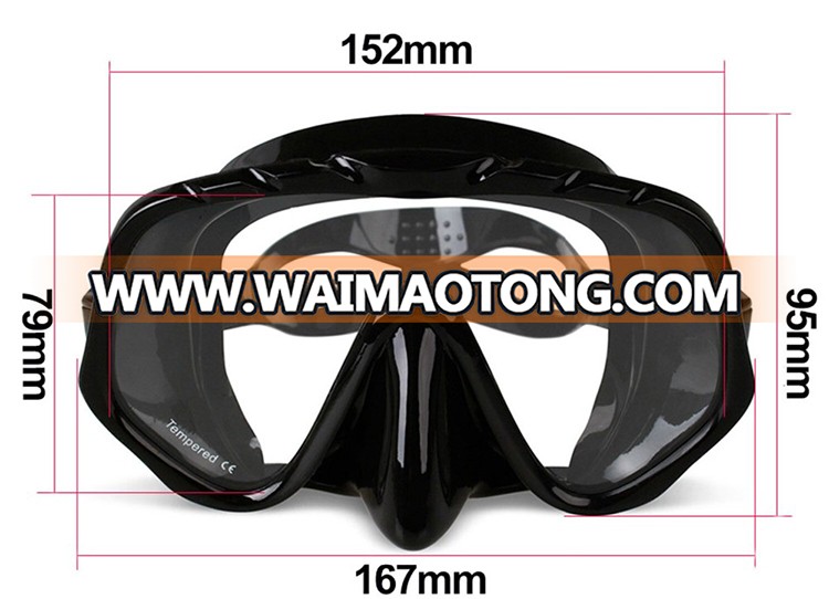 Wide View Underwater Single Lens liquid Silicone Frameless Diving Mask