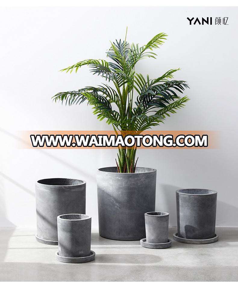 2019 Hot sale outdoor surface concrete silicon planter mold cement flower pot with stand