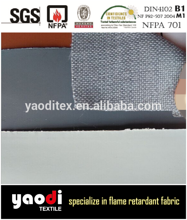 100% polyester IFR knitted backing cloth for FR textile leather