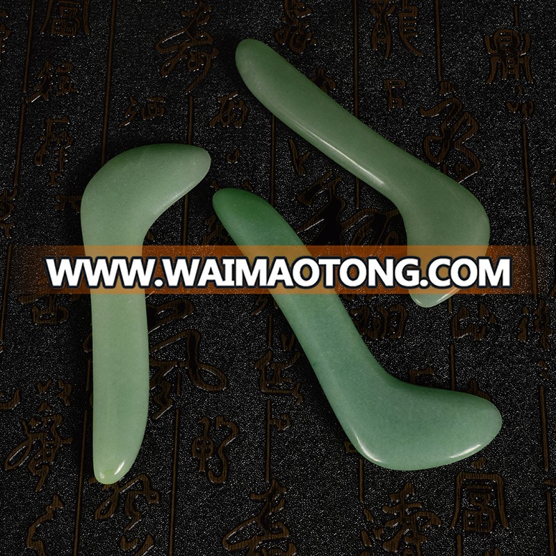 Hot wholesale natural Green Aventurine EYES massager Gua Sha Tool for sale. Hot sell massager Tool.