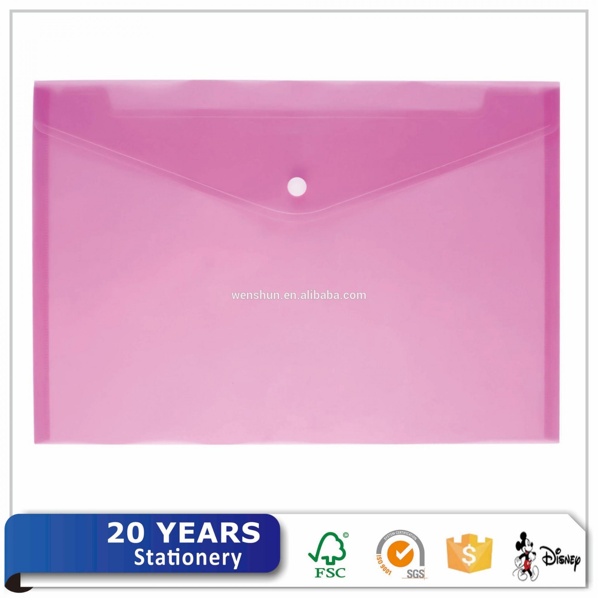 Free Sample Clear Plastic Business Document Bag