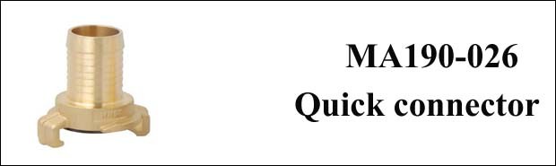 Brass quick coupling garden hose connectors