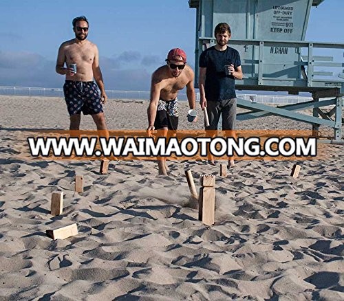 custom wooden Kubb set game Viking lawn game original official kubb set