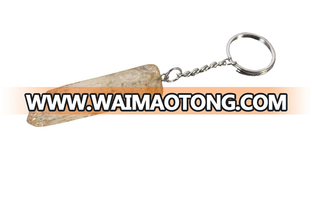 wholesale colorful resin fossil shark teeth keyring