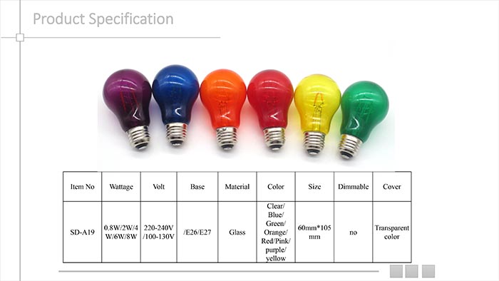 A19 Multi Color Christmas Light Led Light Bulb Color Green A19 Red A19 Blue A19 Warm White Filament Bulb