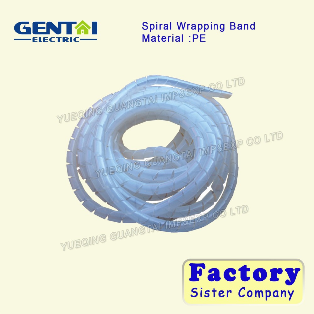 Good Quality Cheaper Case tie mount PE insulated Plastic Spiral Wrapping Band