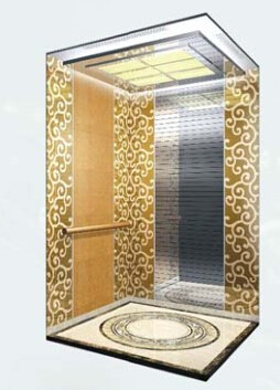 Black Stainless steel Mirror and Etched Bronze Stainless Steel Mirror Cabin Home Elevator