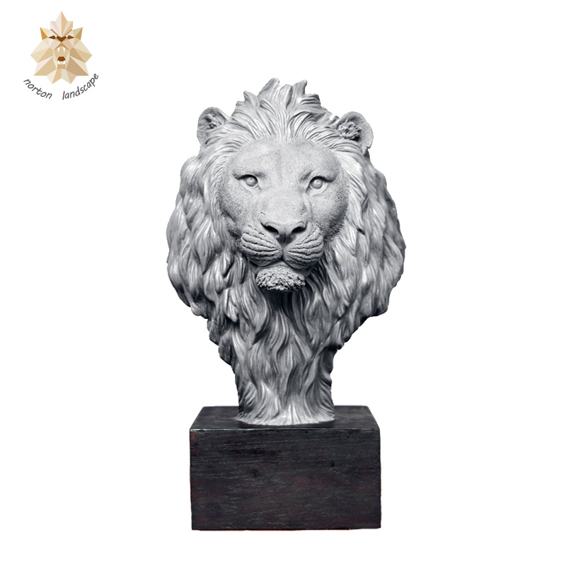 Cheap western carved marble lion head statues for sale NTMA-071Y