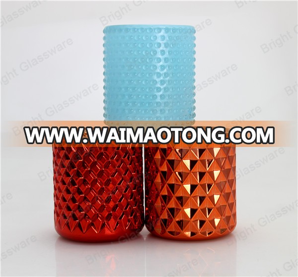 Wholesale decorative custom shape mercury votive glass candle holder