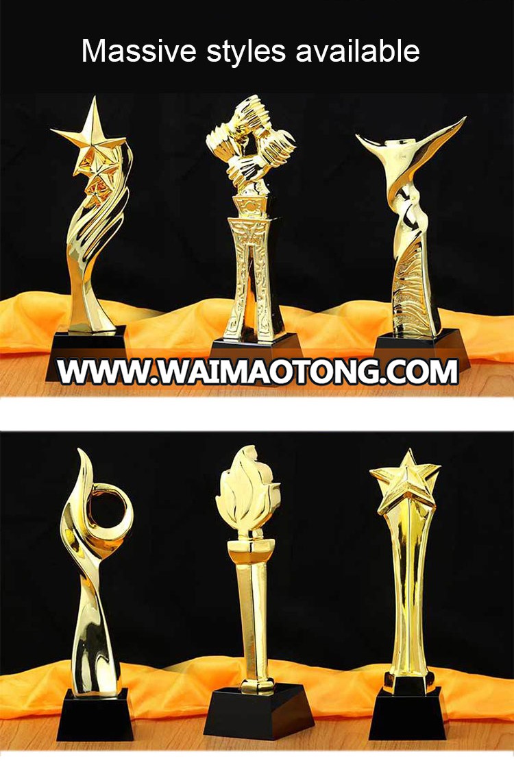 Plating resin trophy crystal trophy annual meeting award trophy free laser lettering office decoration