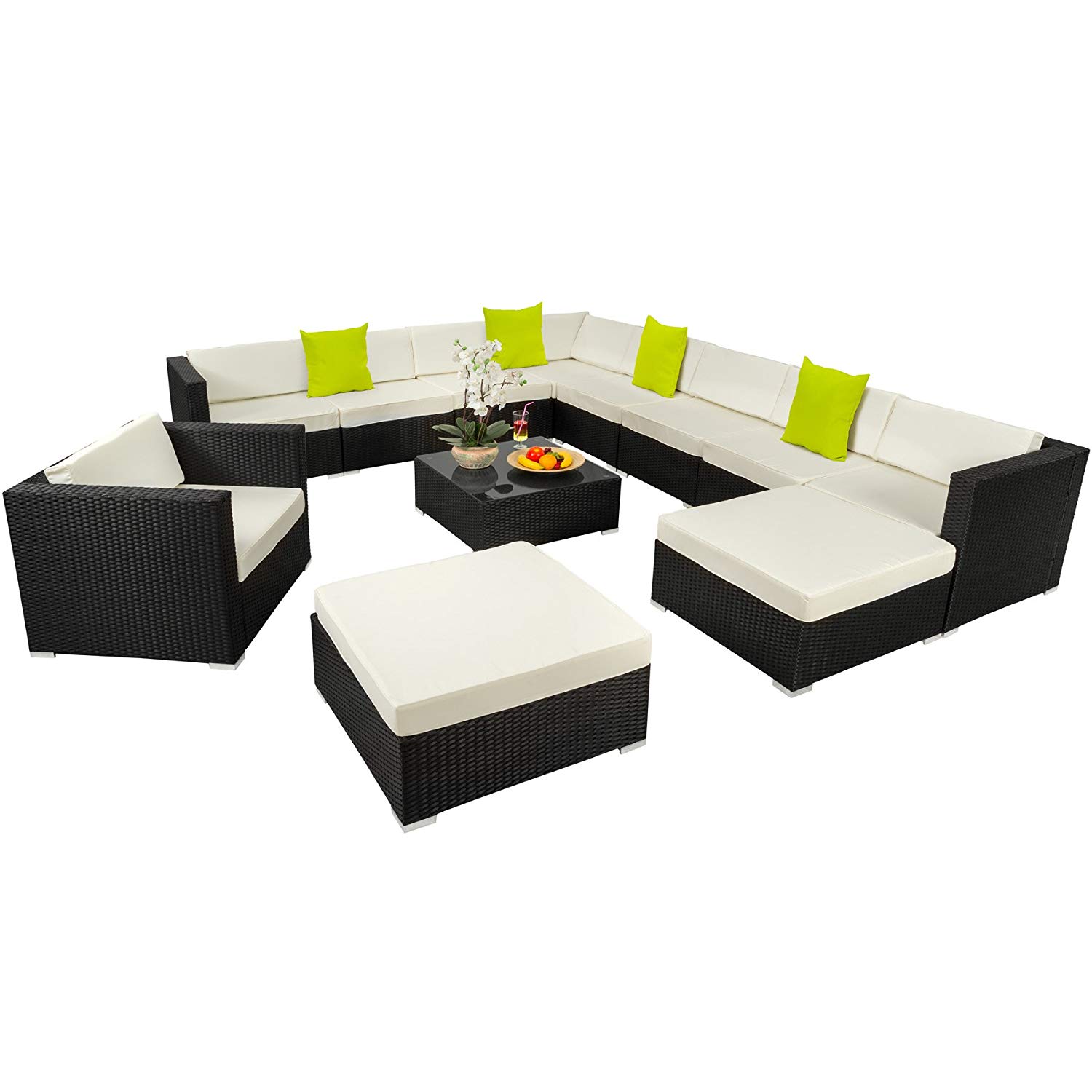 SunTone Patio Furniture  Sectional Sofa Sets - Wicker Patio Conversation Set