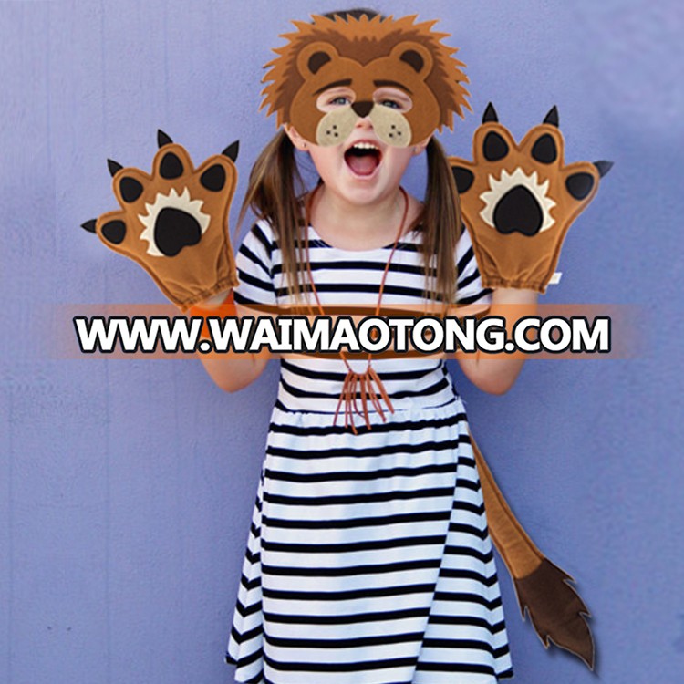 Kids cosplay animal felt mask paw tail costumes Party Mask for party