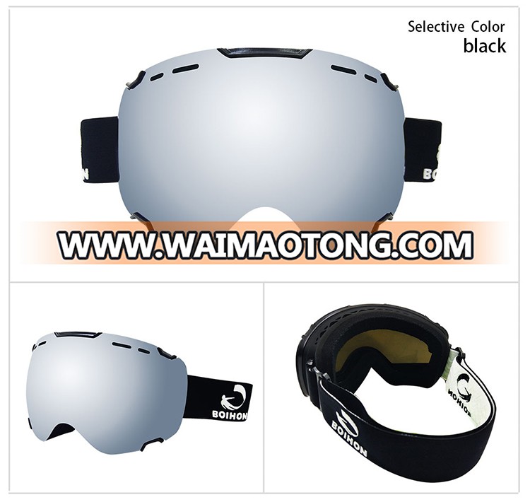 Anti-static Spherical UV400 Protective Eyewear Snow Boarding Anti-fog Ski Goggles