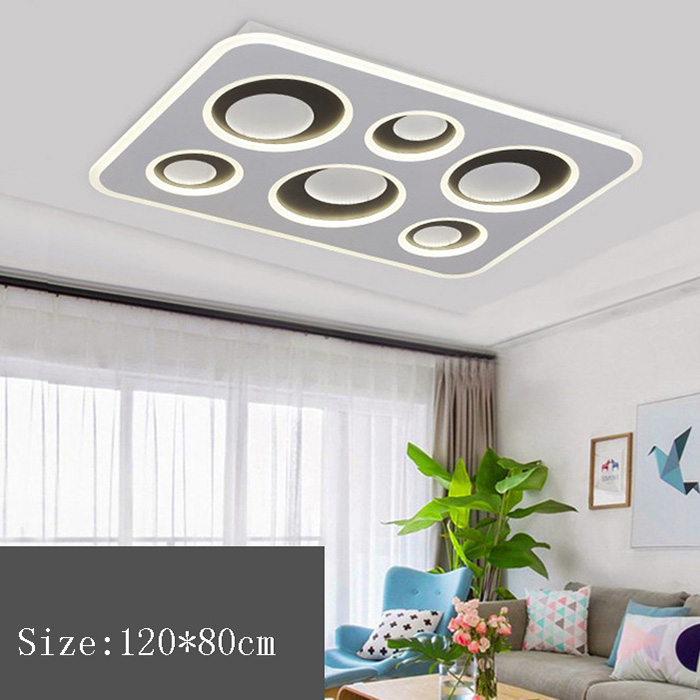 Ceiling Lights Square Rings For Living Room Bedroom Home AC85-265V Modern Led Ceiling Lamp Fixtures lustre plafonnier ACRYLIC