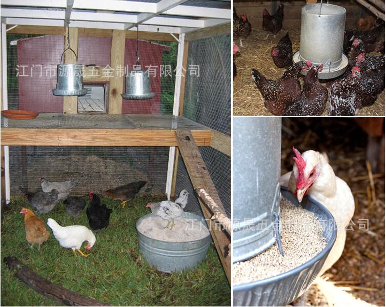 Wholesale 9KGS Galvanized Steel  poultry metal chicken feeder