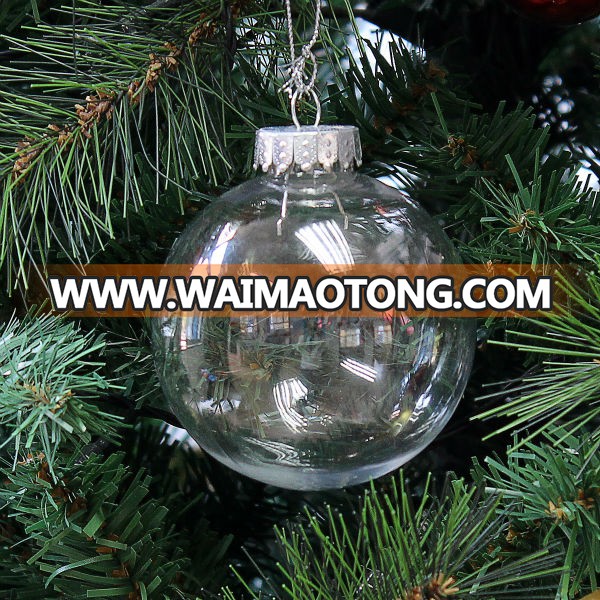 Seamless 80mm christmas decorations clear plastic balls