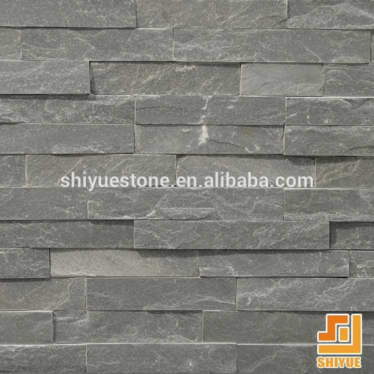 Natural honed finished grey slate culture stone outdoor stone wall tile