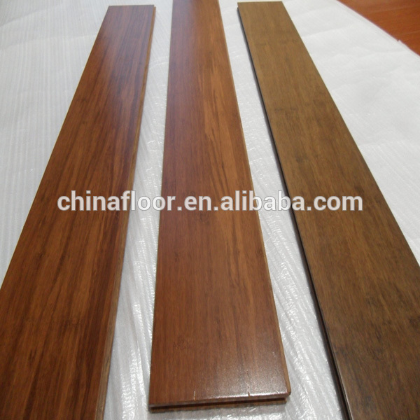 UV lacquer prefinished smooth walnut color strand woven bamboo flooring