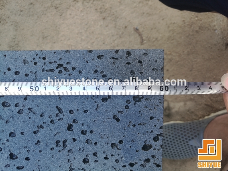 China Hainan black lava stone volcanic stone volcanic rock stone tile