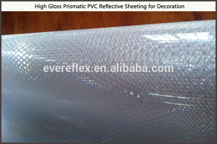 High Gloss Prismatic PVC Reflective Sheeting for Decoration