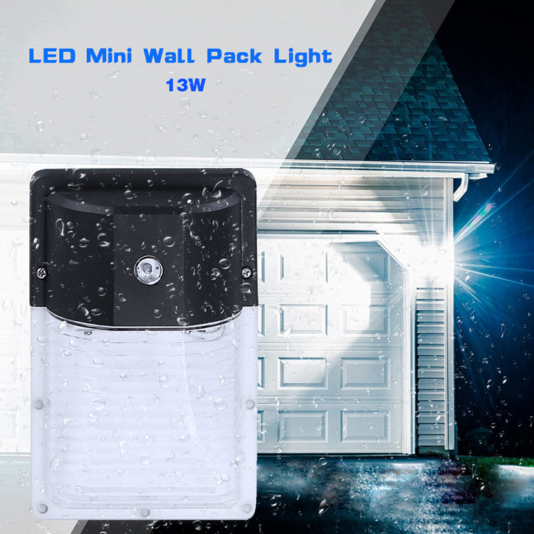 DLC ETL mini 12w 13w 18w 26w Dusk-to-Dawn led security wall pack light ip65 LED outdoor lights