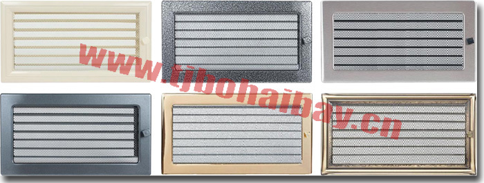 BHB Gold plated stainless steel fireplace ventilation grilles