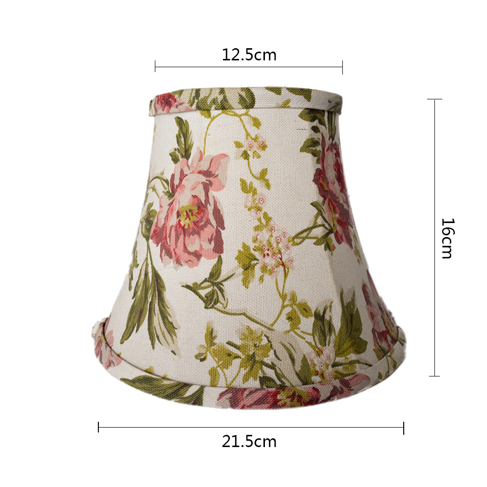 wholesale cheap vintage flowers linen fabric home lighting lampshade