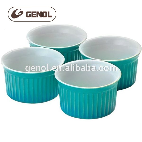 Hot sale color glazed wholesale ceramic ramekin bowl