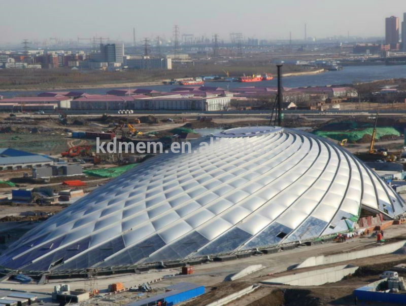 etfe membrane roofing (Train Station) car parking botanic garden