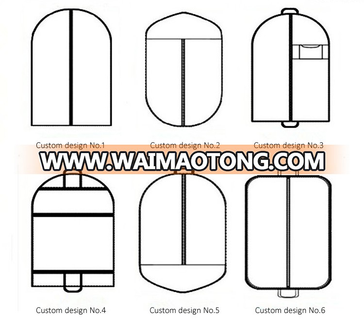 black custom printing wally garment bag, high quality wardrobe bags, non woven wedding garment bag