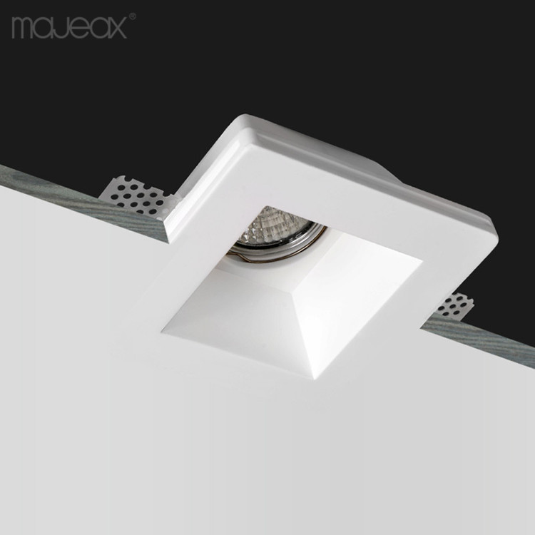 Modern Plaster Square Recessed LED Spotlight Ceiling Halogen Light