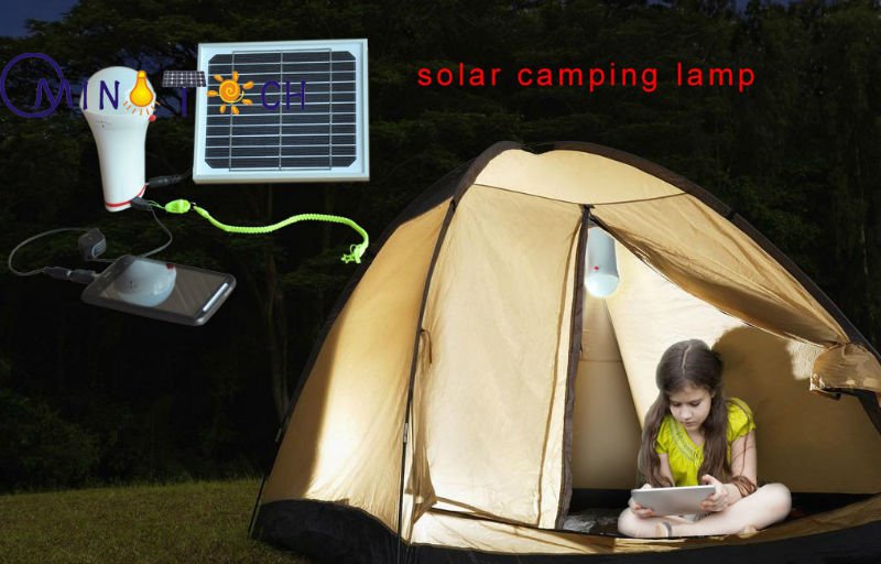 Solar home light LED solar lamp for home USB port for phone