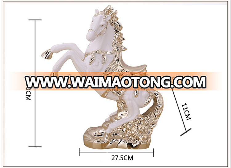 Interior decoration resin crafts horse deco sculpture animal figurine statue for sale