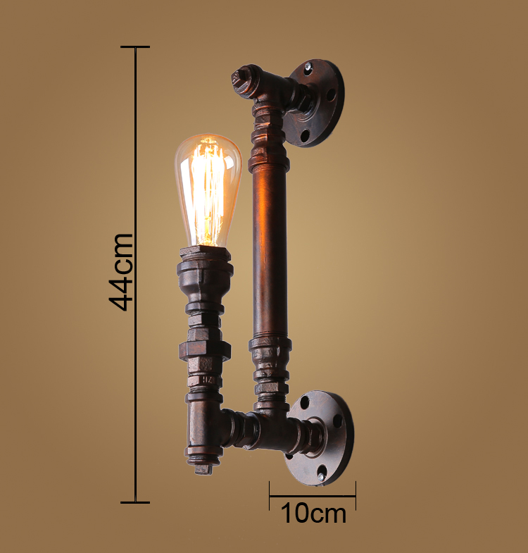 9.19-7 Edison Bulb Industrial Pipe Style Art Loft Wall Light