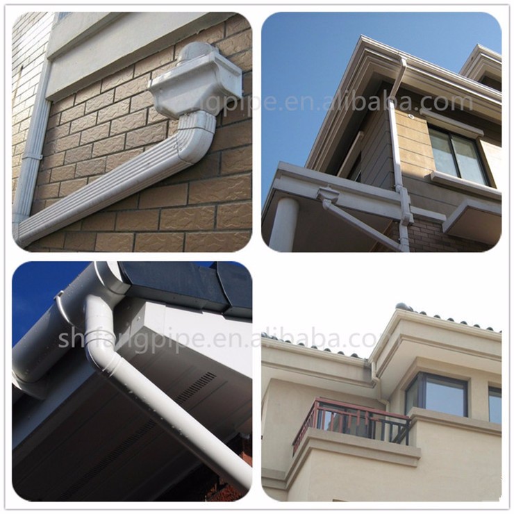 color Aluminum drainage system gutter and pipe fittings