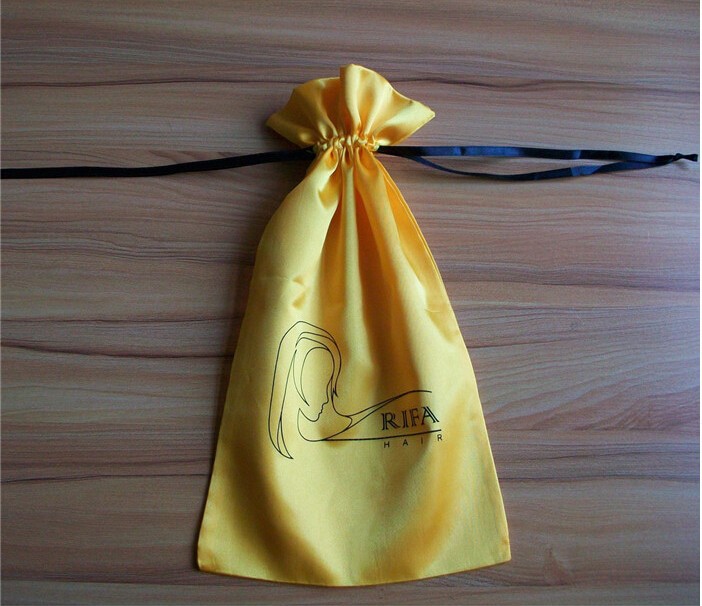 satin hair bag/custom packaging for hair extension