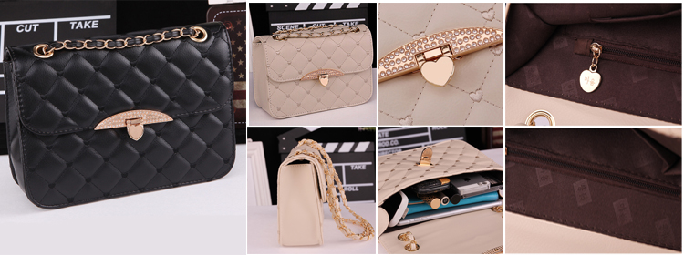 Woman black leather handbags