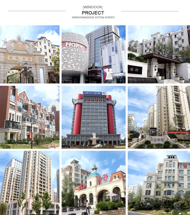 china manufactory 16 years window and door exporter Qingdao Windoor Window&Door for projects