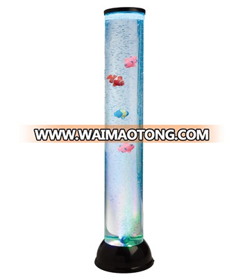 31"LED Bubble Tube with  Fish Large Floor Lamp with 8 Changing Lights Colors