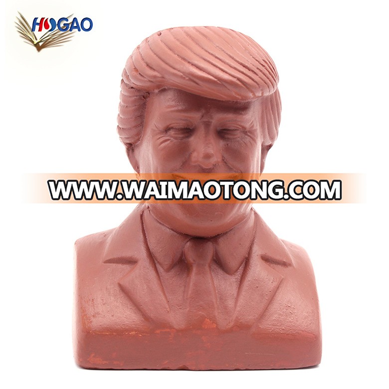 New product ideas 2018 exclusive existing home garden modern decorative funny red pottery head planter Donald Trump chia pets