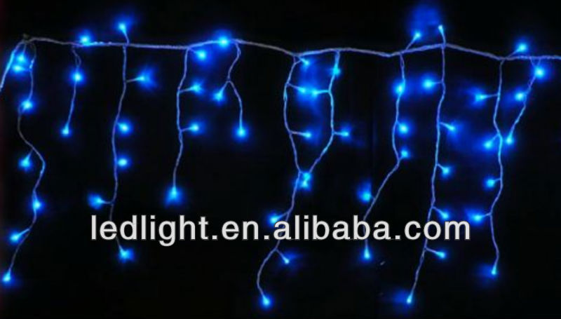 Waterproof connectable 4.8M led curtain icicle christmas string lights