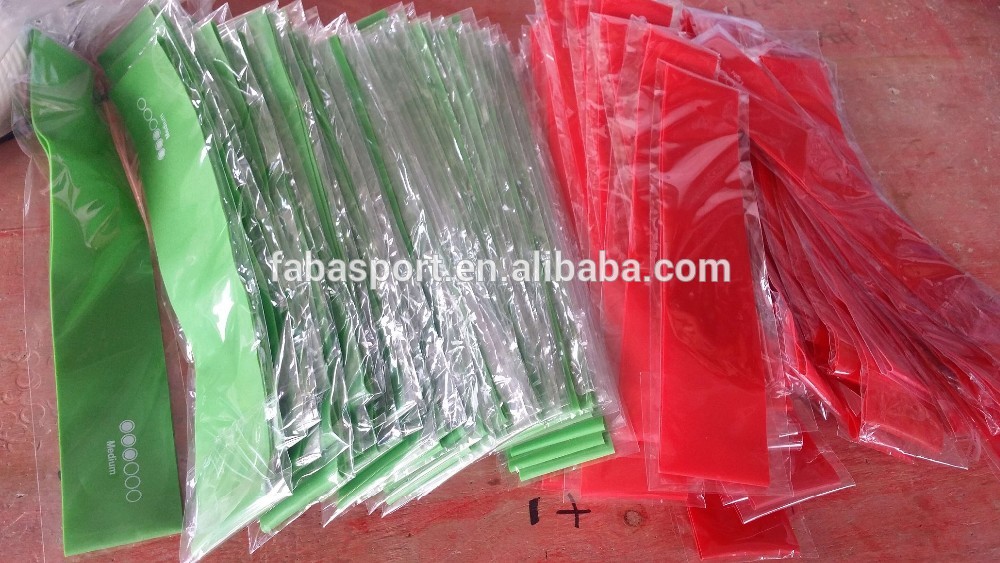 Green color high quality resistance power strength bands fitness equipment for wholesale