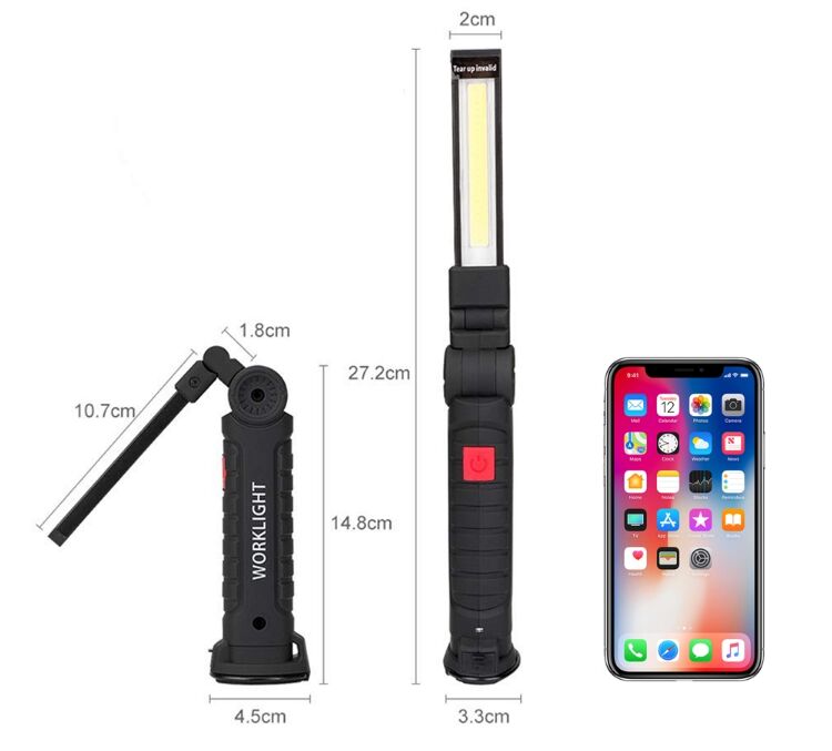 USB charging Magnetic Base COB LED Work light for Car Repair