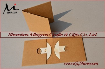 wholesale white Kraft paper CD DVD sleeve folio