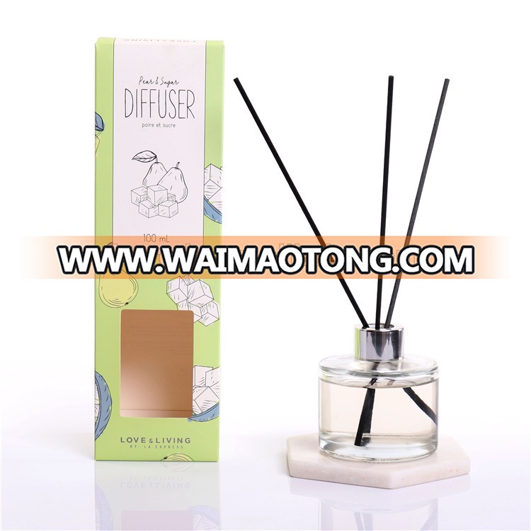 wooden cap custom reed diffuser bottles 200ml