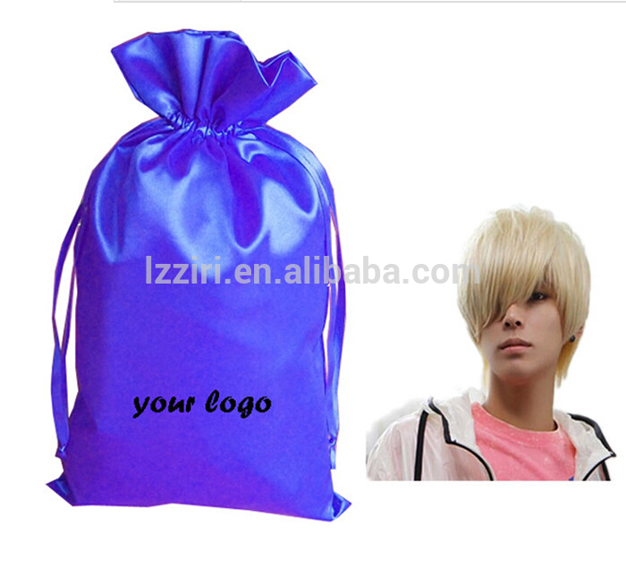 satin hair bag/custom packaging for hair extension