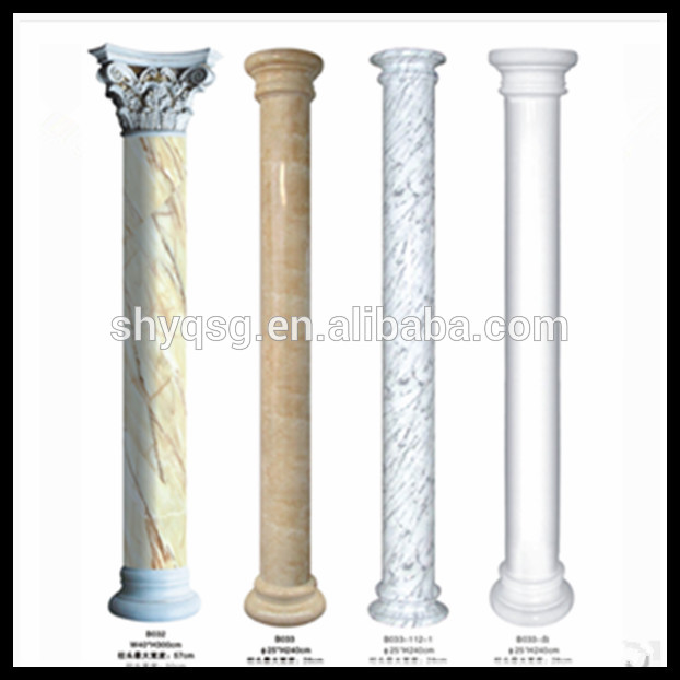 Indoor Decoration Light Weight Fiberglass Plastic Column Roman Pillars Molds