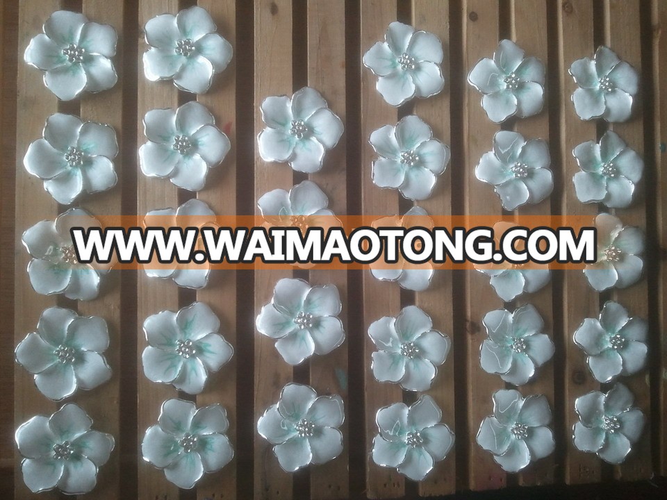 bulk enamel coated flower metal alloy napkin ring